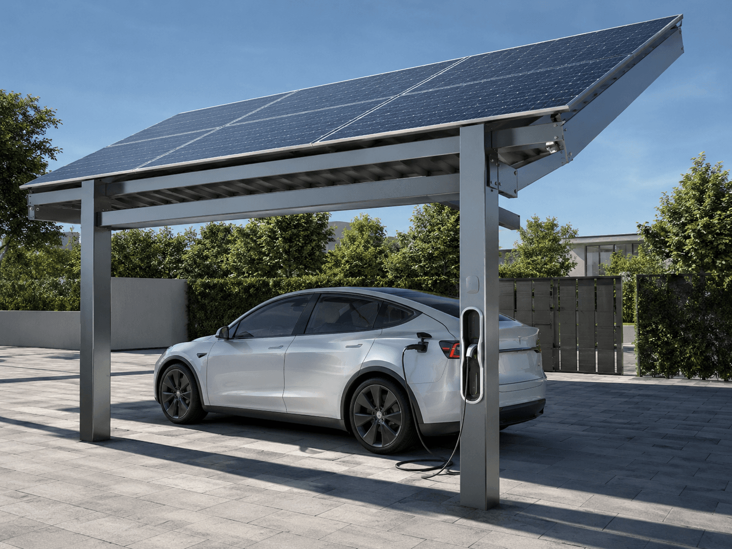 Carport solaire + Borne de recharge